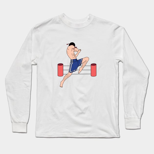 Kick Boxing Long Sleeve T-Shirt by isaacspellman